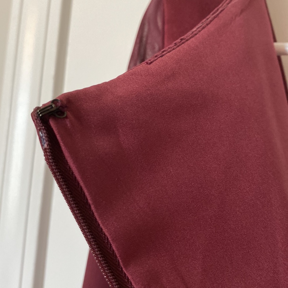 Michelangelo Party dress Burgundy chiffon overlay empire waist - Picture 5 of 10